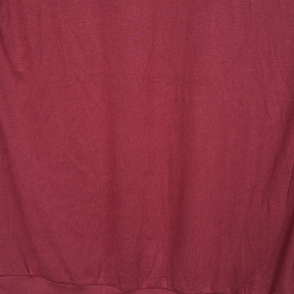 M Cowl Neck Maroon Tee Blouse Button Embellishment SzM Long Sleeve Tunic NWOT - Picture 9 of 11
